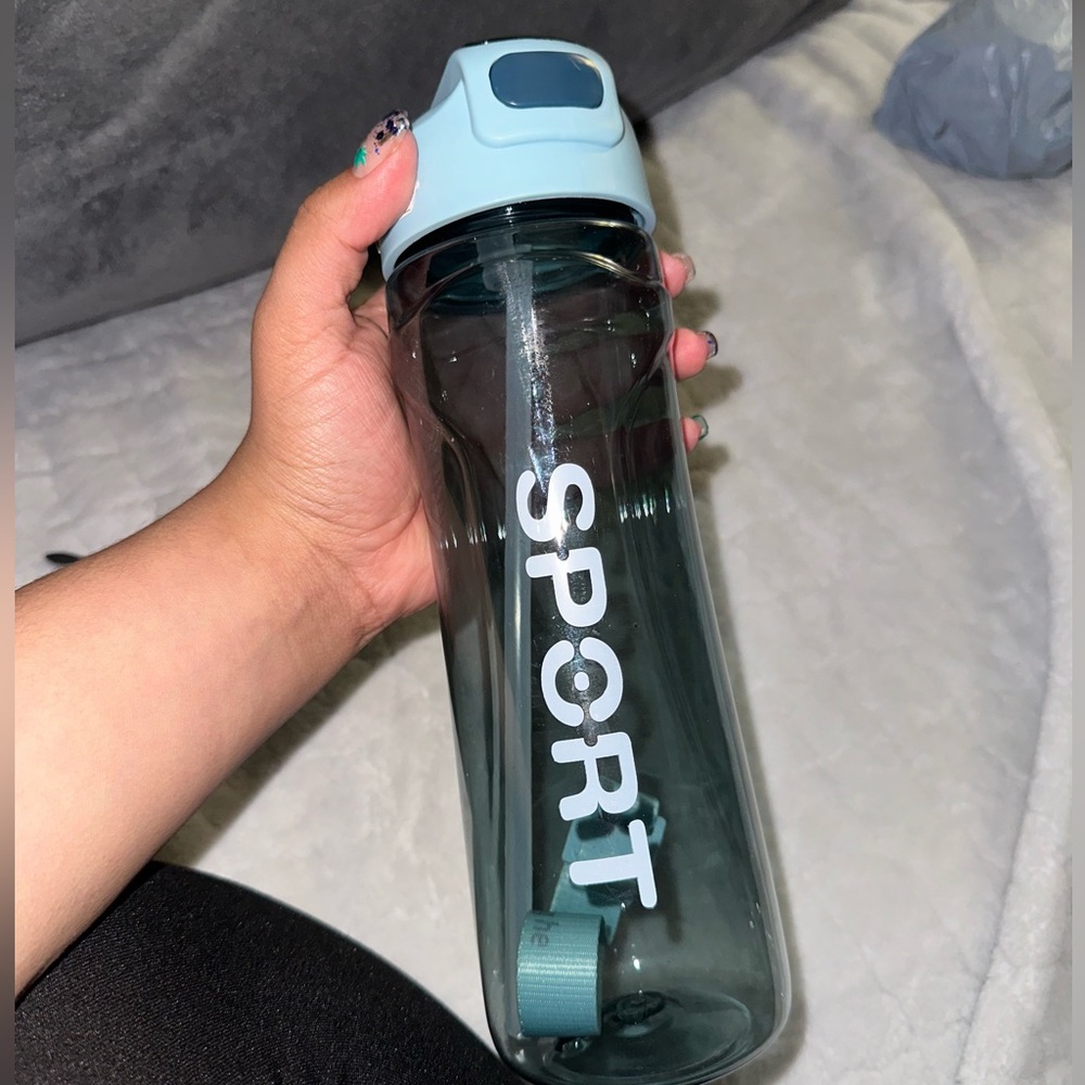 Water Bottle with Straw NEW